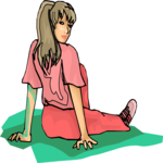 Girl Sitting 4 Clip Art