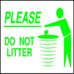 Don't Litter Clip Art