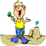 Building a Sand Castle 04 Clip Art