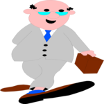 Man with Briefcase 1 Clip Art