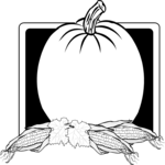 Pumpkin Square Frame Clip Art