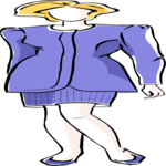 Woman in Suit 09 Clip Art