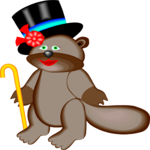 Beaver in Top Hat