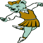 Cheerleader - Cat Clip Art