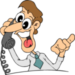 On Phone 19 Clip Art