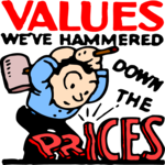 Values - Hammered Down Clip Art