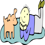 Dog & Kid 05 Clip Art