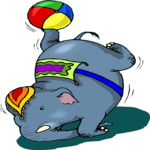 Circus - Elephant 08 Clip Art