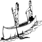 Canoeing 09 Clip Art