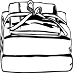 Bed Sheets & Pillowcase Clip Art