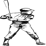 Baseball - Batter 11 Clip Art