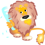 Lion Combing Mane