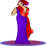 Woman in Dress 22 Clip Art