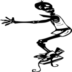 Basketball Player - Bones Clip Art