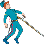 Soldier - Blue 07 Clip Art