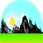 Mountains - Sunset Clip Art