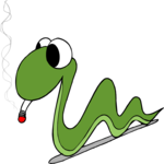 Snake Smoking Clip Art