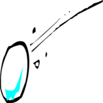 Snowball Flying 1 Clip Art