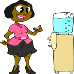 Woman at Water Cooler 2