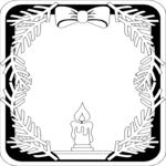 Candle Evergreen Frame