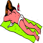 Sunbathing 16 Clip Art