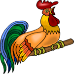 Rooster Crowing 5 Clip Art