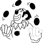 Clown Juggling 02 Clip Art