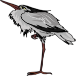 Heron 04 Clip Art