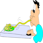 Eating Noodles 3 Clip Art