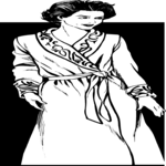 Woman in Robe 1 Clip Art