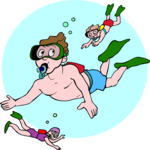 Scuba Divers 1 Clip Art