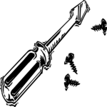 Screwdriver & Screws Clip Art