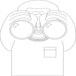 Binoculars - Man Clip Art