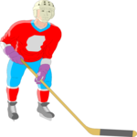 Ice Hockey - Player 21 Clip Art