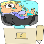 Stuck in Water Cooler Clip Art