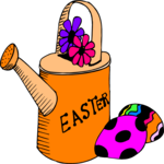 Eggs & Watering Can Clip Art