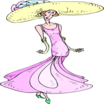 Woman in Dress 12 Clip Art