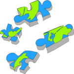 Puzzle Pieces - World Clip Art