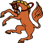 Horse - Rampant 2 Clip Art