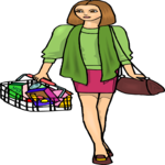 Woman Shopping 2 Clip Art