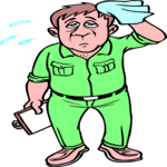 Sweating Man 3 Clip Art