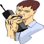 Man with Walkie Talkie 2 Clip Art