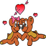 Lovers - Teddy Bears Clip Art