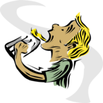 Beer Guzzling Clip Art