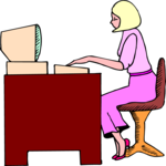 Woman at Computer 17