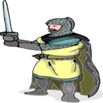 Knight with Sword 18 Clip Art