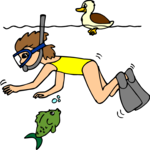 Snorkeler 6 Clip Art