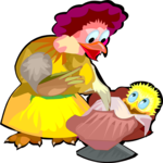 Hen - Mother 2 Clip Art