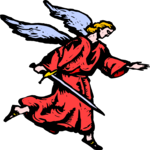 Angel with Sword Clip Art