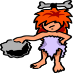 Bowler - Cave Girl Clip Art